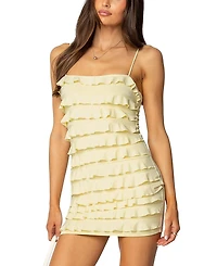 Edikted Nadya Ruffled Mini Dress