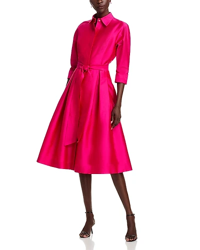 Teri Jon by Rickie Freeman Taffeta Shirt Dress