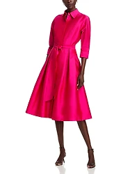 Teri Jon by Rickie Freeman Taffeta Shirt Dress