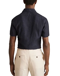 Holiday Short Sleeve Linen Shirt