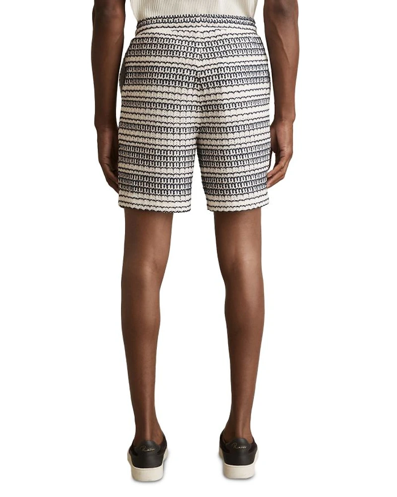 Embroidered Crochet Drawstring Short