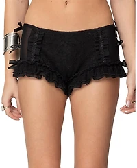 Edikted Knox Ruffle Micro Shorts