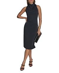 Cowlneck Sheath Dress
