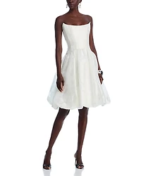 Amsale Coupe Bubble Skirt Dress