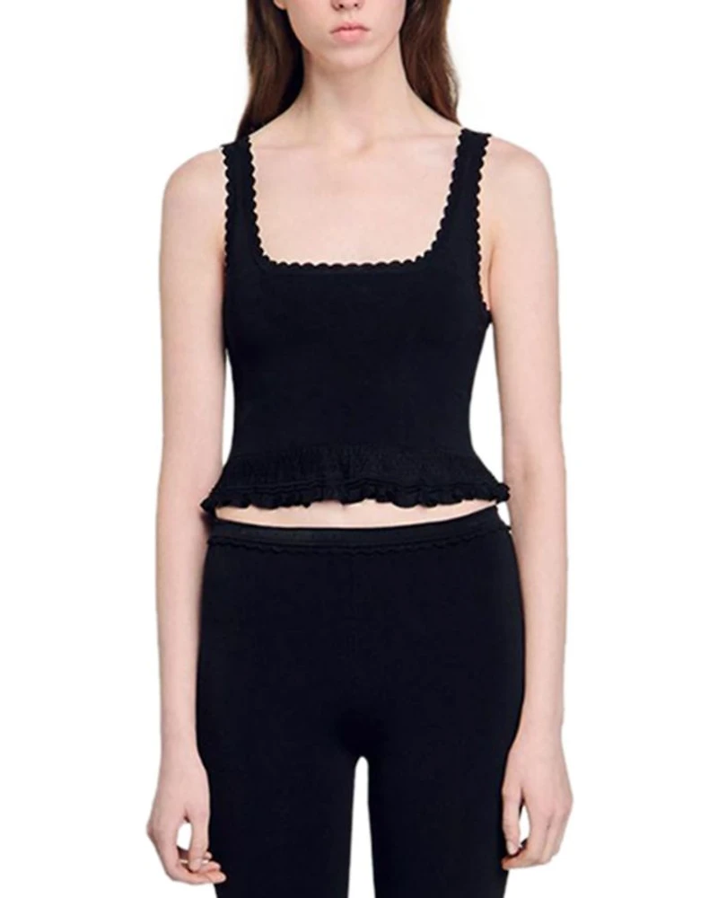 Ruffled Cropped Top
