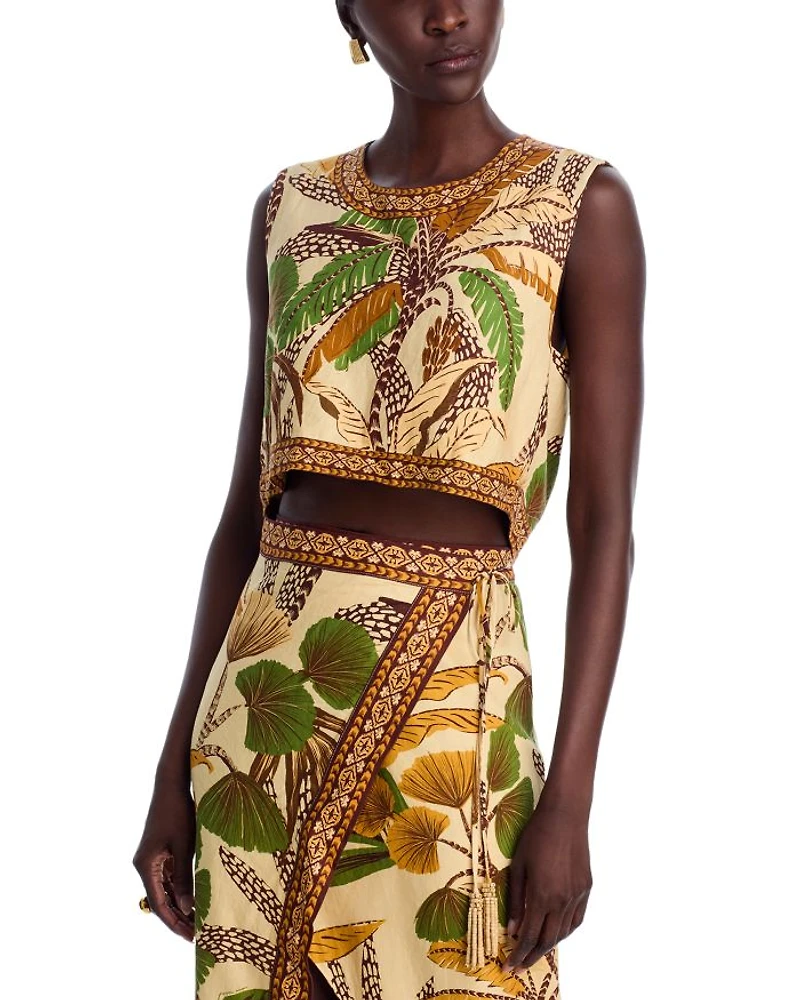 Foliage Sketch Sand Blouse