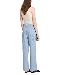 High Rise Wide Leg Jeans Blue Jean