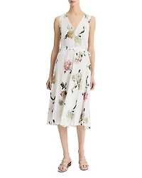 Vince Wilted Peony Pleated Dress