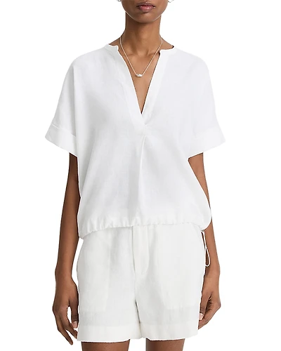 Vince Dolman Sleeve Linen Top