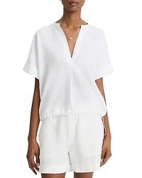 Vince Dolman Sleeve Linen Top