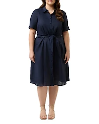 Estelle Plus Esther Belted Shirt Dress
