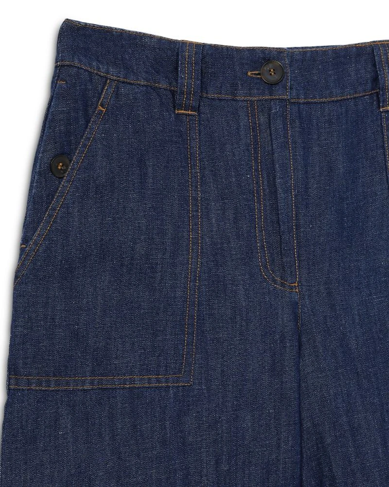 Wide Leg Linen Blend Pants