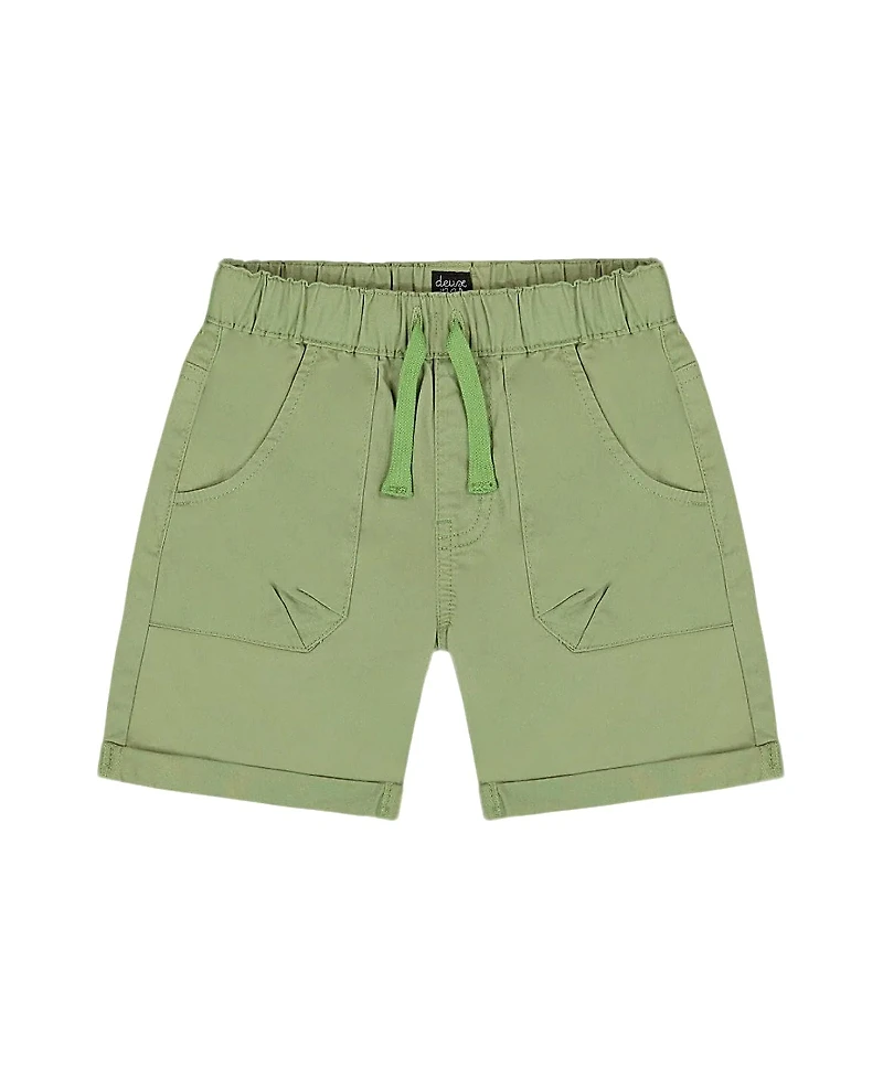 Deux par Deux Boys' Stretch Twill Short