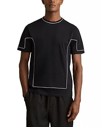 Ribbed Piped Crewneck Tee