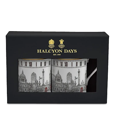 Halcyon Days The London Icons & Windsor Castle Mugs, Set of 2