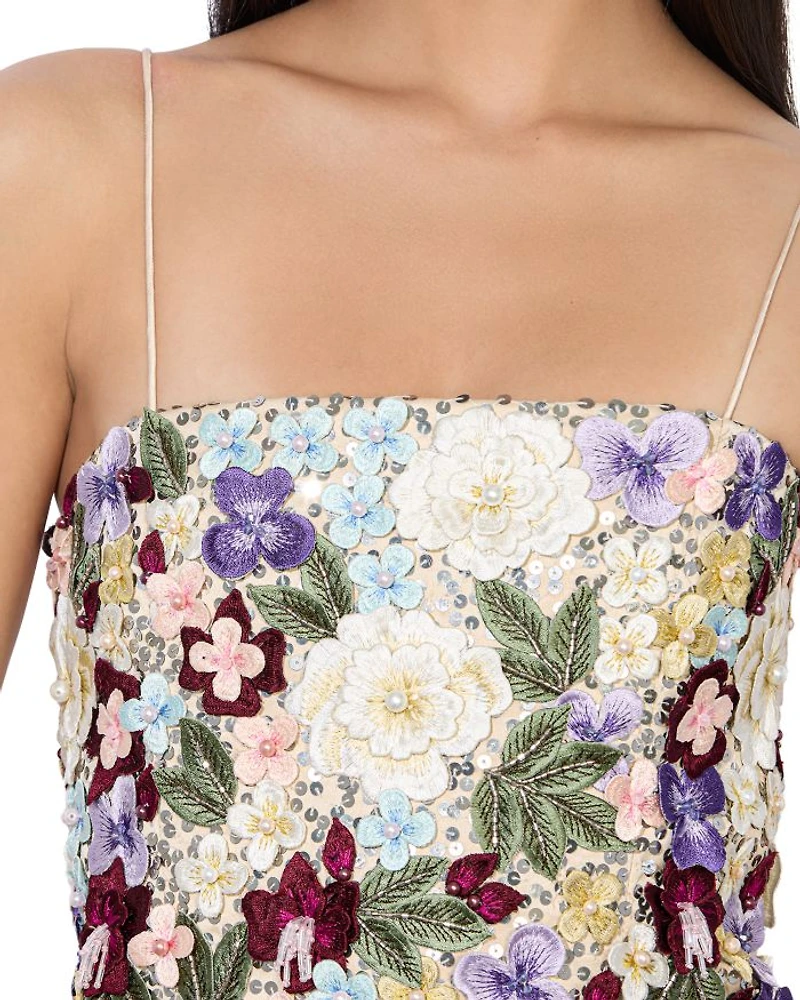 Velia Embellished Spaghetti Strap Dress