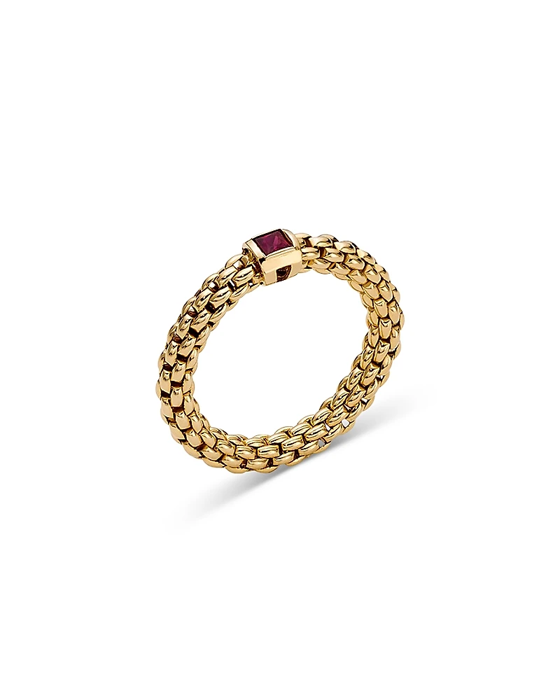 Fope 18K Yellow Gold Souls Ruby Flex'it Ring