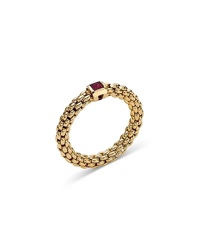 Fope 18K Yellow Gold Souls Ruby Flex'it Ring