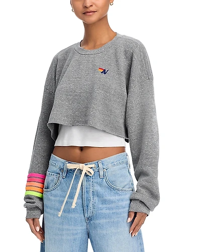 Aviator Nation Cropped Sweatshirt - Exclusive