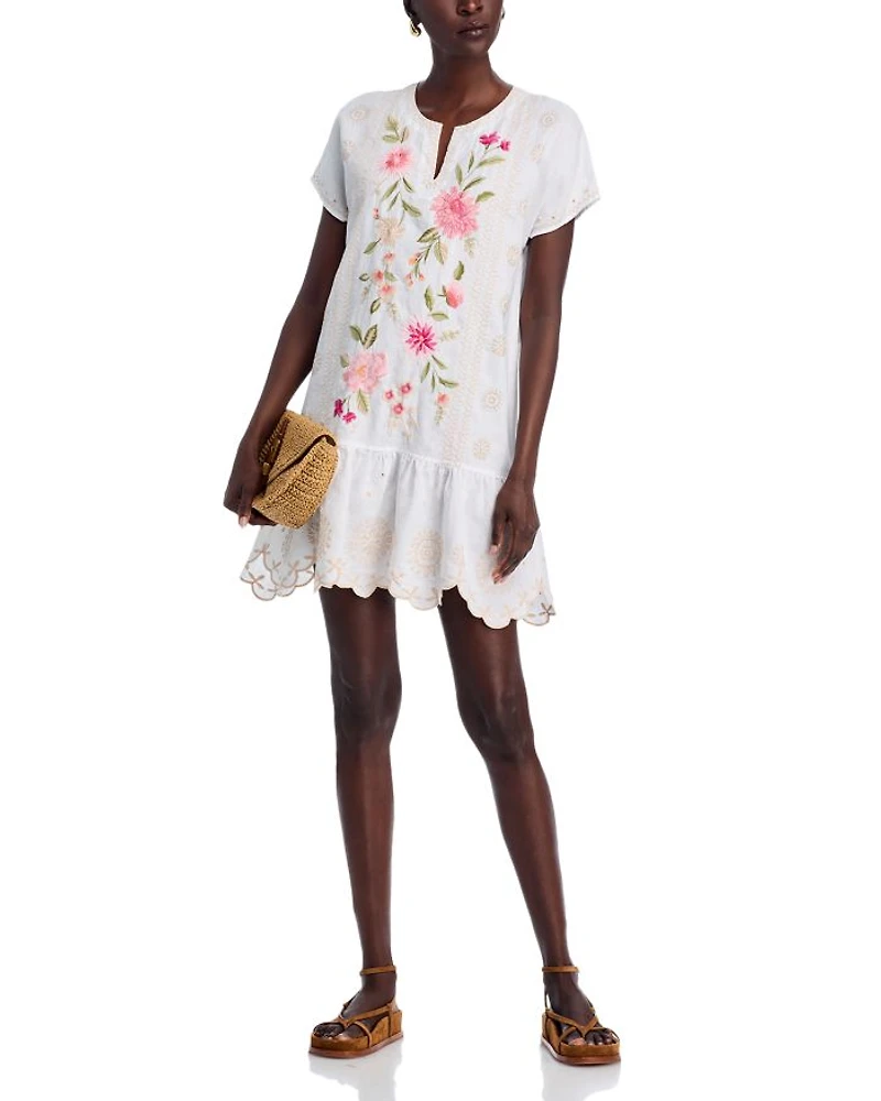 Relaxed Linen Flounce Dress