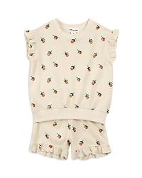 Miles The Label Girls' Sleeveless Terry Top & Shorts Set - Little Kid