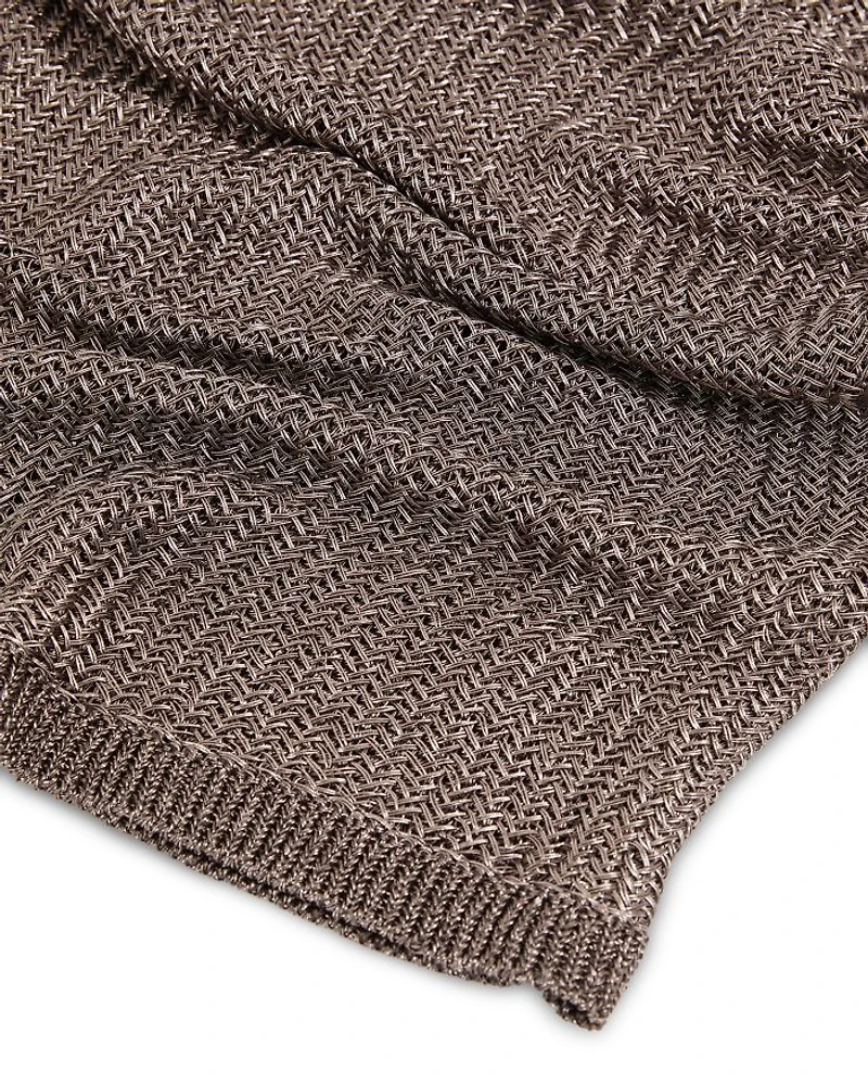 Tia Metallic Knit Top