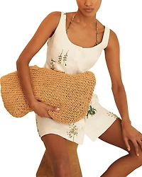 Reiss Nybg Dorethea Linen Floral Dress