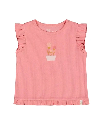 Deux par Deux Girls' Rib Tank Top - Baby