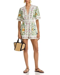 Folk Floral Romper - Exclusive