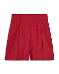 Pleated Linen Shorts