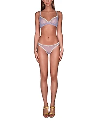 Fleur du Mal Sheer Tulle Underwire Demi Bra