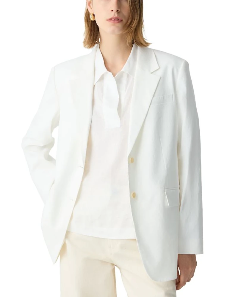 Single Breasted Linen Blazer