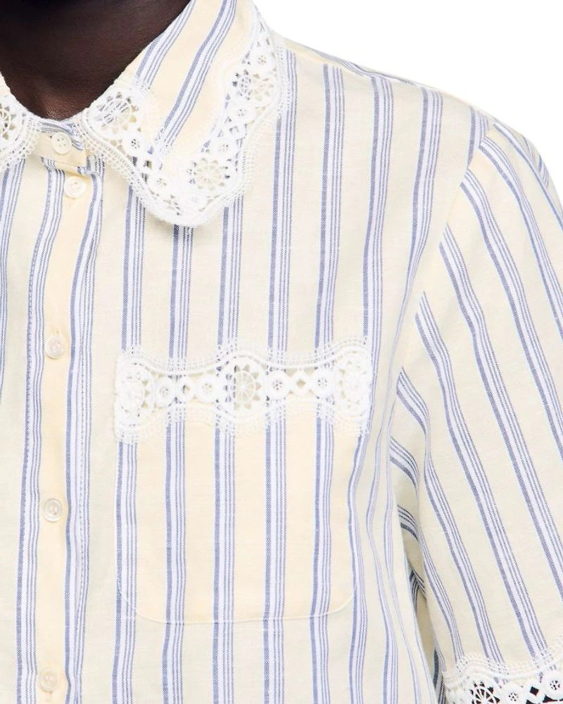 Striped Cropped Shirt