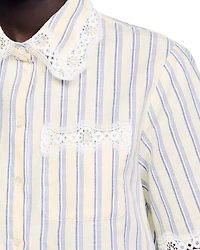 Striped Cropped Shirt