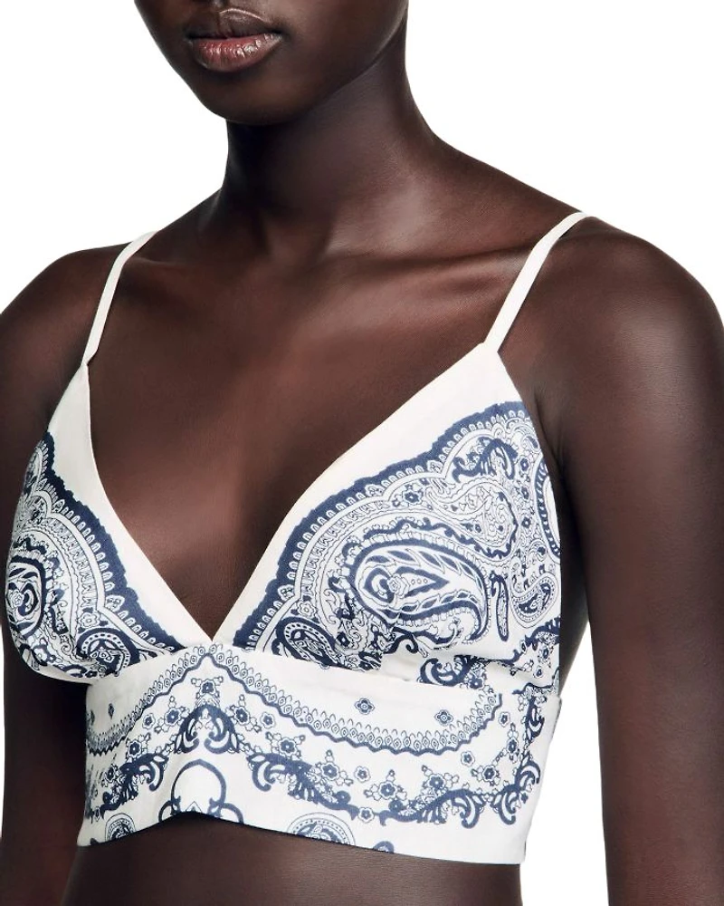 Bandana Print Crop Top