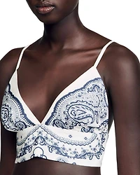 Bandana Print Crop Top