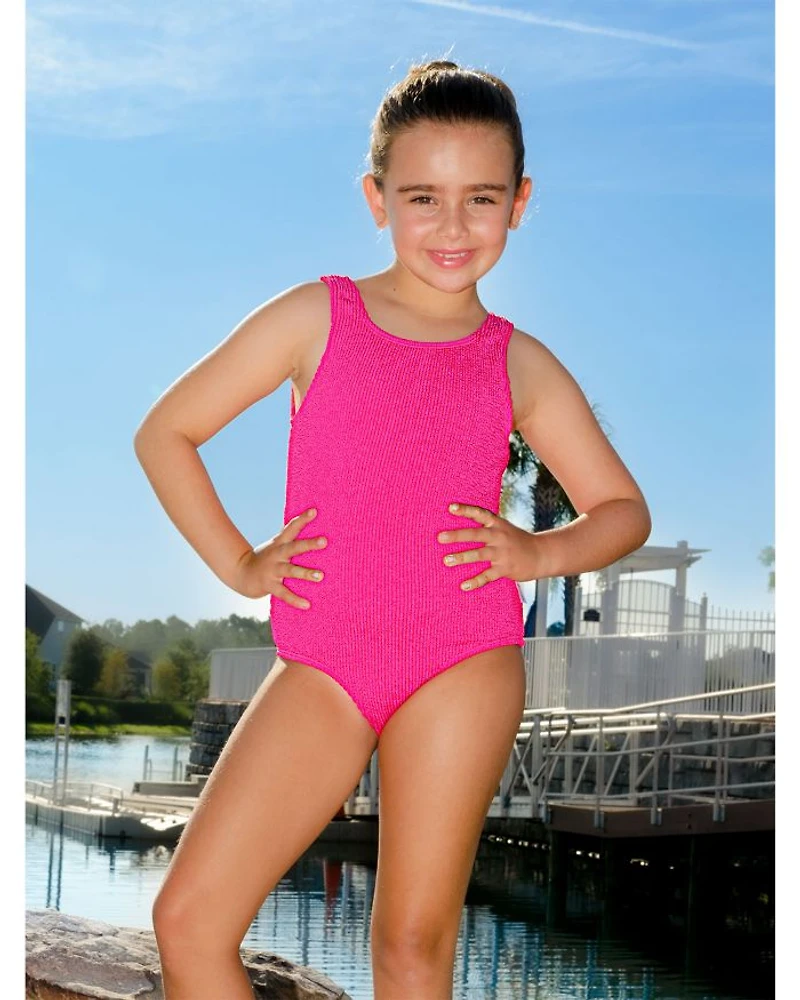 Girls' Ester Crinkle One Piece Swimsuit - Little Kid, Big Kid