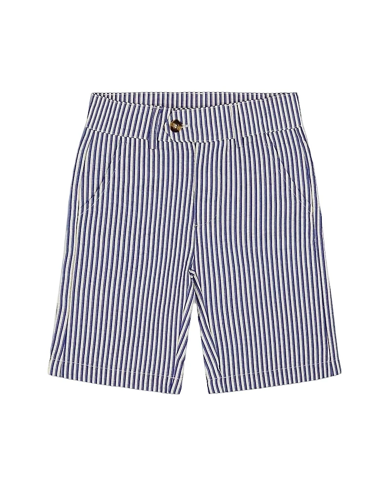 Deux par Boys' Slant Pocket Bermuda Striped Shorts - Little Kid