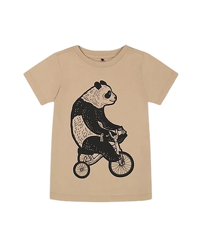 Deux par Boys' Organic Cotton Graphic Panda Tee - Little Kid, Big Kid