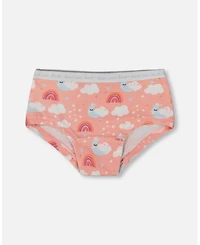 Girls' Printed Organic Cotton Boyshort Panties, Set of 3 - Little Kid, Big Kid