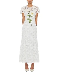Leo Lin Monique Embroidered Lace Maxi Dress
