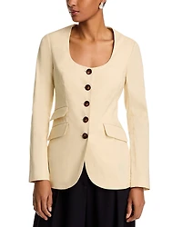 rag & bone Roslyn Linen Collarless Blazer