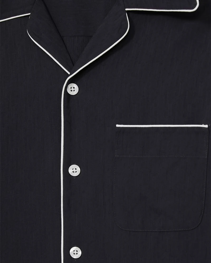 Josh Piped Button Front Shirt