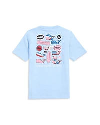 Boys' USA Sticker Short Sleeved Pocket Tee