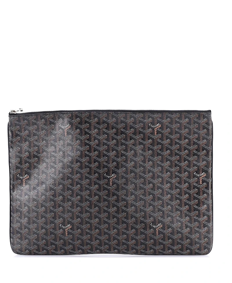Pre-Owned Goyard Gm Senat Zip Pouch Coated Canvas