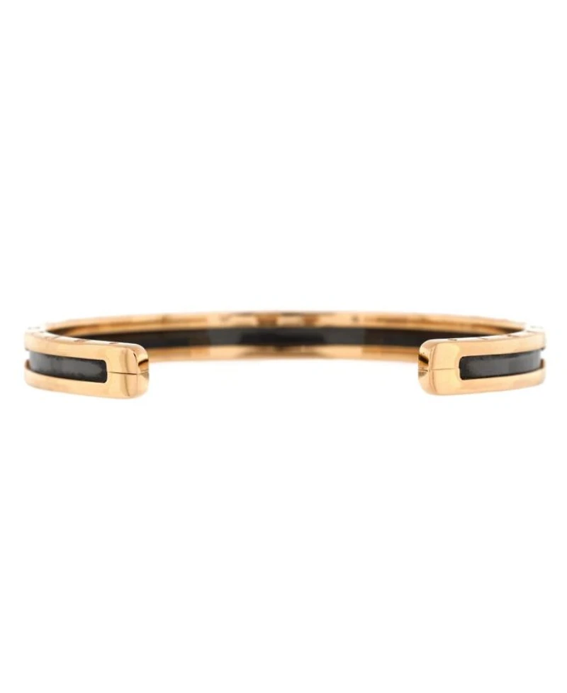 B.Zero1 Cuff Bracelet 18K Rose Gold and Stainless Steel