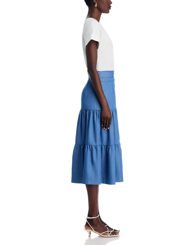 Mixed Media Tiered Dress