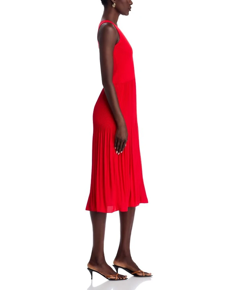 Pleated Midi Dress