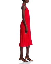Pleated Midi Dress