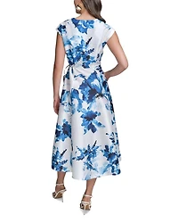 Floral Print A Line Dress